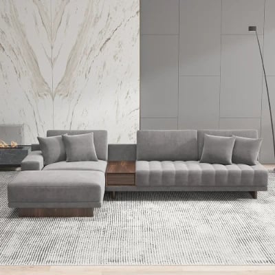 Picture of Armia L-Shaped Sectional – Natural Wood
