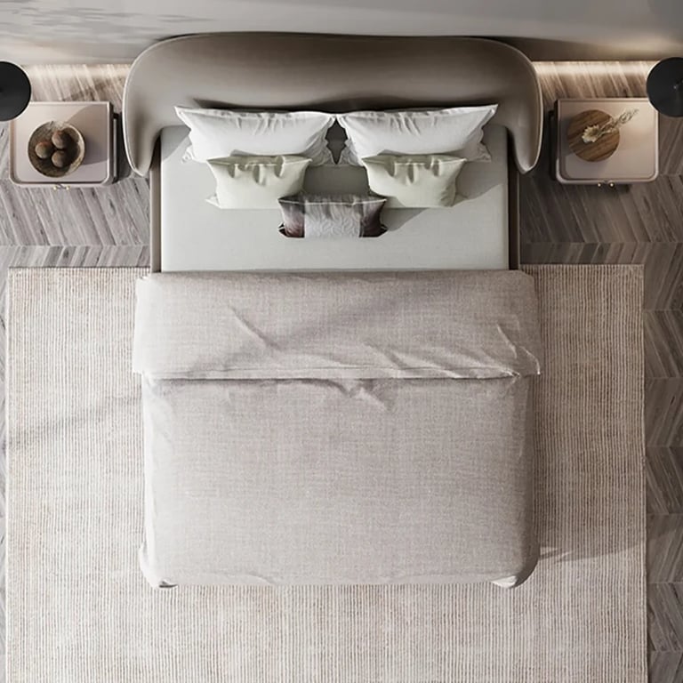 Picture of Luna Curve Upholstered Bed