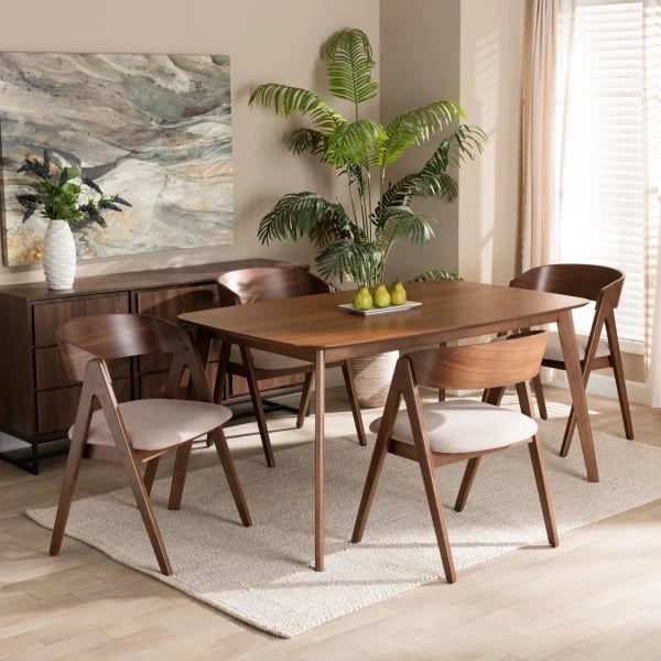 Norex Dining Set – Minimal Natural Wood Design