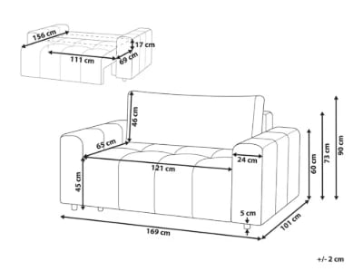 صورة باراديس – كنبة سرير قابلة للتحويل مصنوعه من الخشب الطبيعي.
