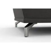 صورة بيكانو كنبة ركنية على شكل حرف  الـ – بقاعدة من الخشب الطبيعي