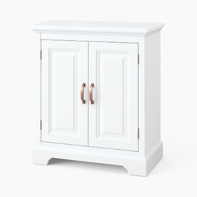 Picture of Eloria – Natural Wood Bathroom Floor Cabinet with 3 Shelves