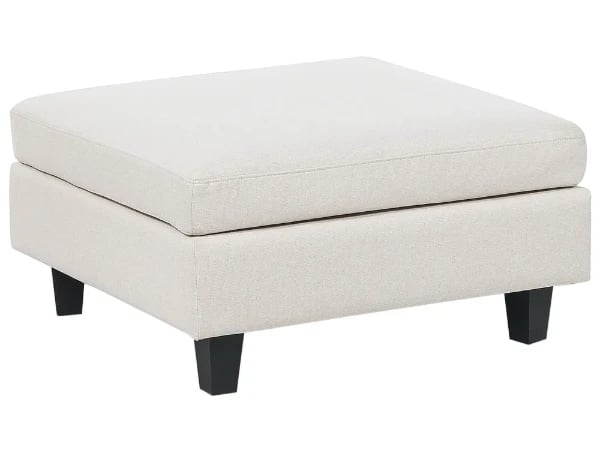 Nivra Square Ottoman – Padded Cushion Top with Wooden Legs