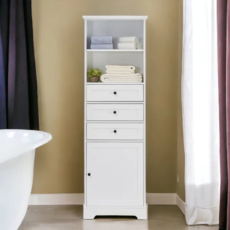 صورة خزانة حمام خشب طبيعي -آرميا