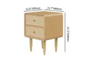 Picture of Avira Nightstand – Natural Wood with Golden Legs