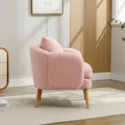 Picture of Velvera Velvet Armchair – Soft Comfort with Natural Wood Legs