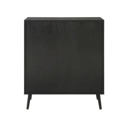 Mireya – 5-Drawer Chest in Natural Wood & Rattan Elegance