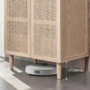 صورة دولاب جرافي خشب طبيعي مع راتان