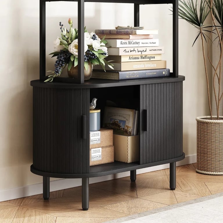Versta – Elegant Black Storage & Display Bookcase