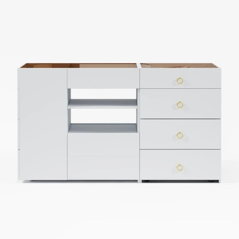 صورة خزانة أدراج سيرين – من الخشب الطبيعي مع منظمات تخزين متعددة