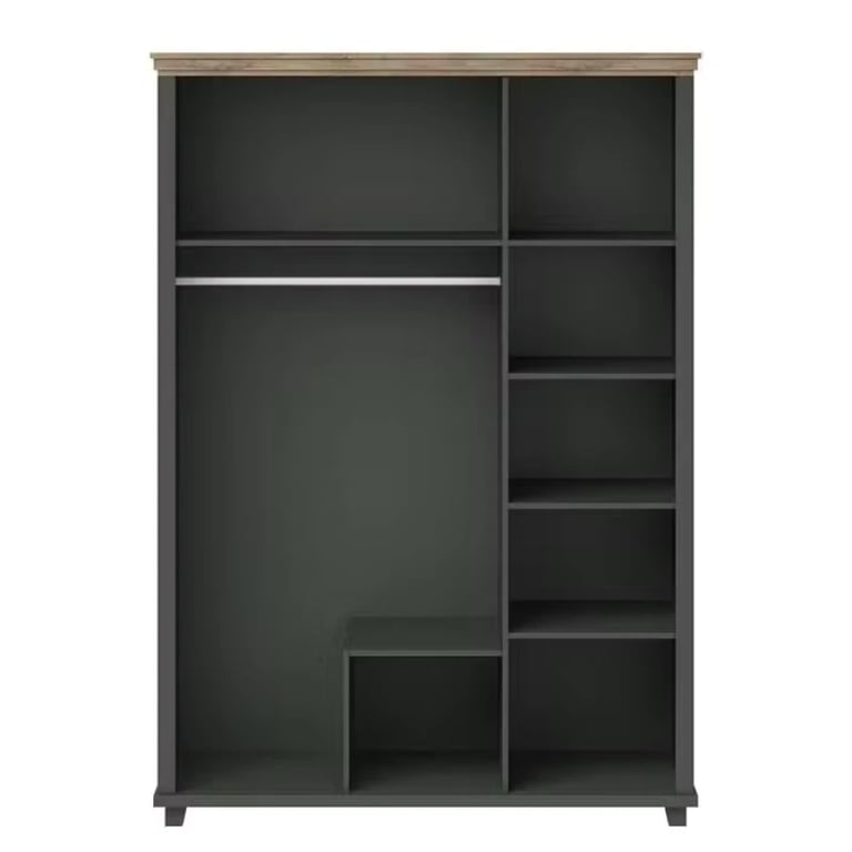 صورة دولاب إمانويلا خشب طبيعي مع مرآه