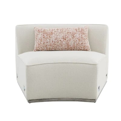 Luna Curved Sectional Sofa – Modern Design with Circular Cushions