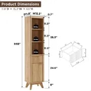 Picture of Mora Natural wood Bathroom cabinet