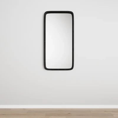 Aisja Rectangle Wood Wall Mirror
