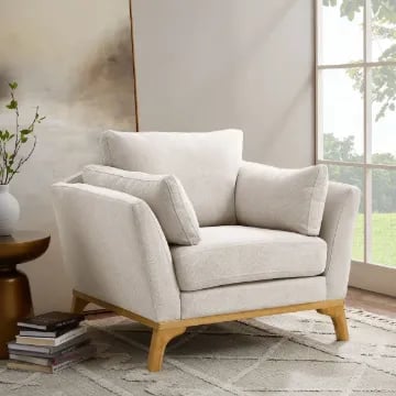 Picture of Clair Armchair - Natural Wood.