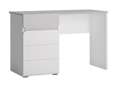 Aero Study Desk – Natural Wood Drawer & Side Cabinet