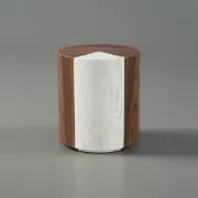 Picture of Cemenna Natural wood table with modern marble