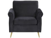 Picture of Daroa Modern Armchair – Natural Wood with Stainless Steel Legs