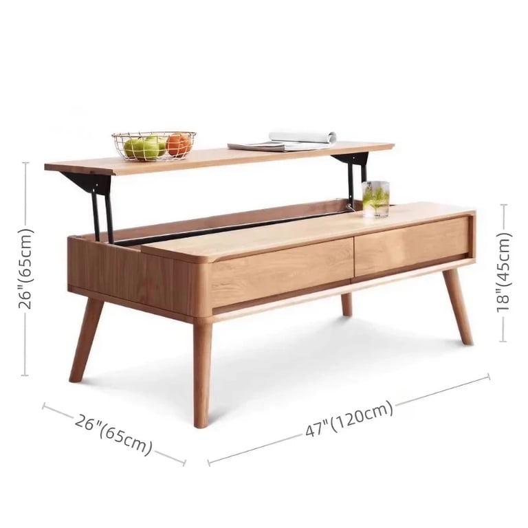 Picture of Malibu Lift-Top Coffee Table – Natural Wood & Multi-Functional Design