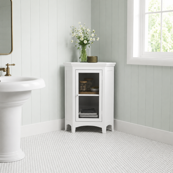 Picture of Madison – Natural Wood Floor Cabinet with Glass Door
