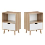 Valya 1 - Drawer Nightstand in WhiteBeige