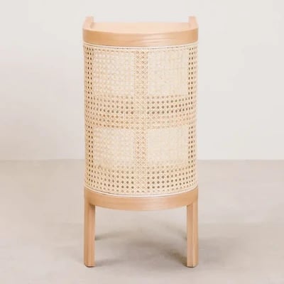 Picture of Klay Rattan Nightstand with natural wood