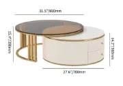 Picture of Riviera Coffee Table – Natural Wood & Luxe Dual Tops