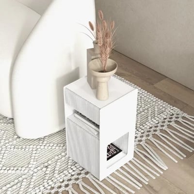 Picture of Glamor Natural wood Side table - Open storage