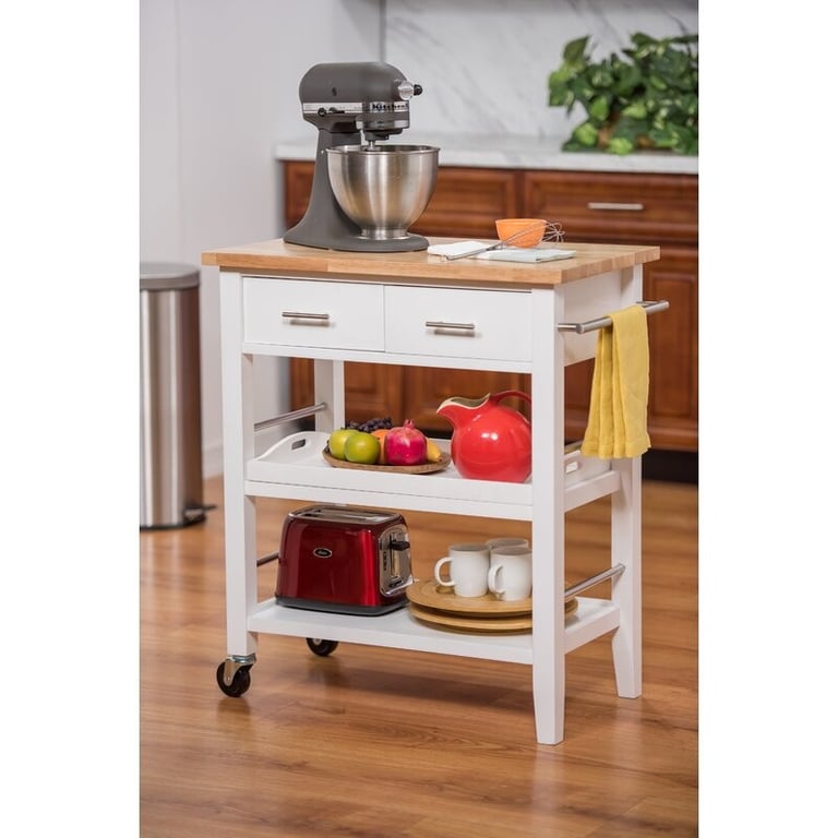 Kilop - Natural Wood Kitchen Cart