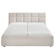Picture of Zarrah Natural Wood Tufted Upholstered Bed
