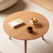 Picture of Oaklo Round Coffee Table – Natural Wood