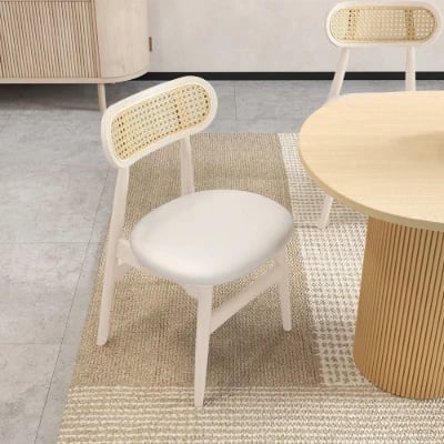 Picture of Elin Rattan Frame Chair – Boho Simplicity in Natural Wood