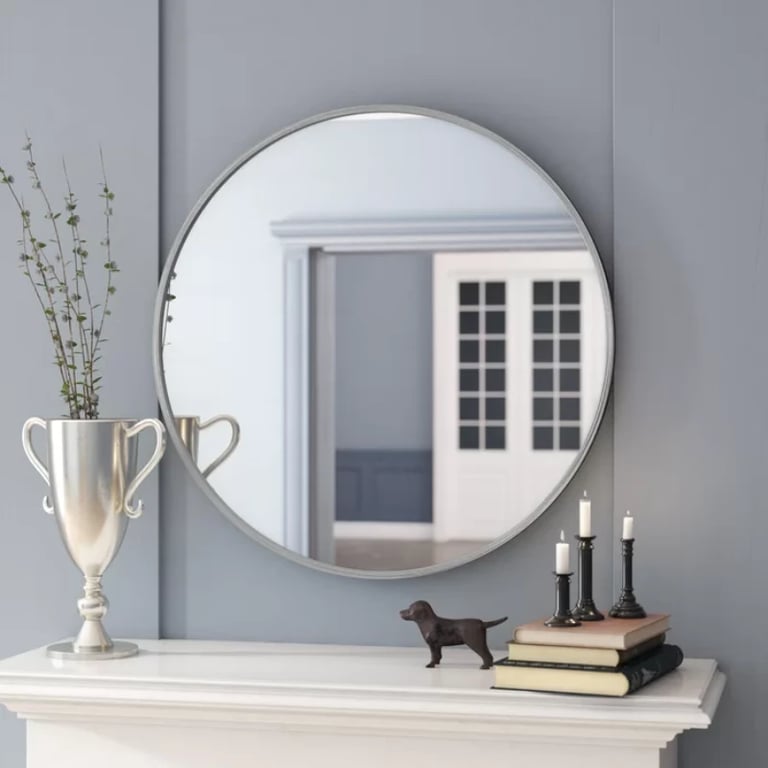 Zora Round Metal Wall Mirror