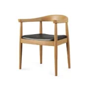 Picture of Torno Solid Curve Armchair – Resilient Natural Wood for Dining & Living