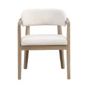 Elvara Dining Set – Natural Wood with Upholstered Chairs