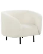 Viona – Modern Curved Armchair with Stainless Legs