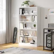 Cremorne – Modern White Natural Wood Bookcase
