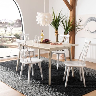 Biry Solid Wood Slat Back Arm Chair