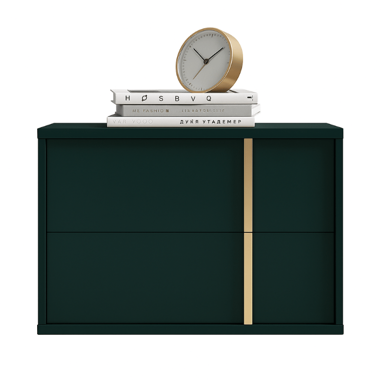 Picture of Kramzi Nightstand Natural wood - 2 drawers