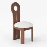 صورة كرسي هالو  المنحوت الخشبي للطعام