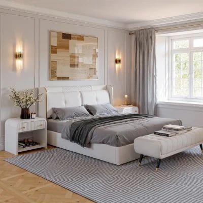 Lunaro Bedside Table – Natural Wood