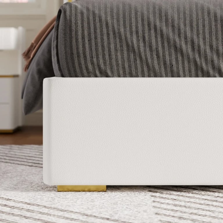 Picture of Serenzo Modern Upholstered Bed - Natural wood