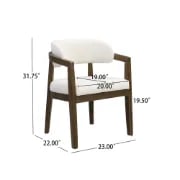Noraya Dining Set – Natural Wood with Upholstered Chairs