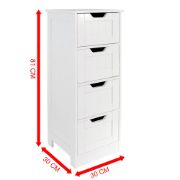 Bath Vida Priano Bathroom 4 Drawer Floor Standing Cabinet Unit Storage Wood
