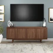 Picture of Olsen Natural Wood TV Unit – Four Doors & Tapered Legs