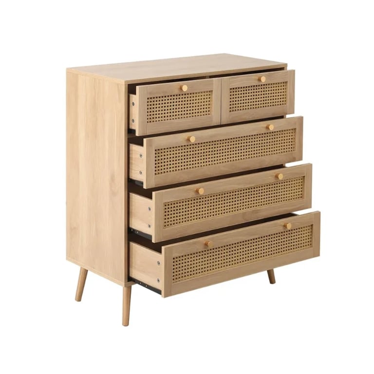 Picture of Liora –Chest in Natural Wood & Rattan