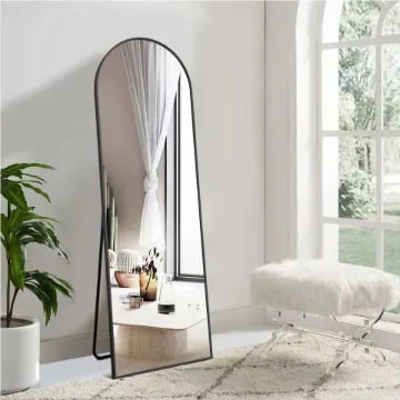 Neutype Aluminum Alloy Full-length Mirror Arch Decorative Mirror