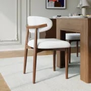 Picture of Elio Curved Back Dining Chair – Elegant Form with Treated Natural Wood