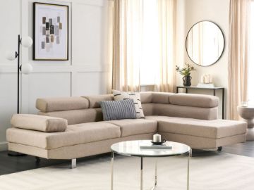 Picture of Norrea Corner Sofa – Natural Wood Frame with Adjustable Headrests