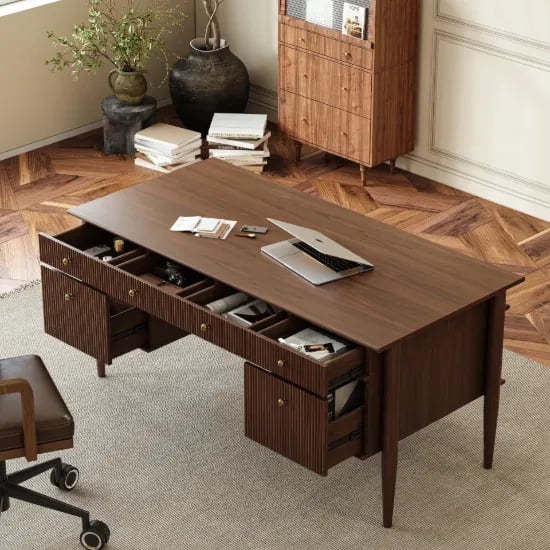 Lorianno – Elegant Natural Wood Desk